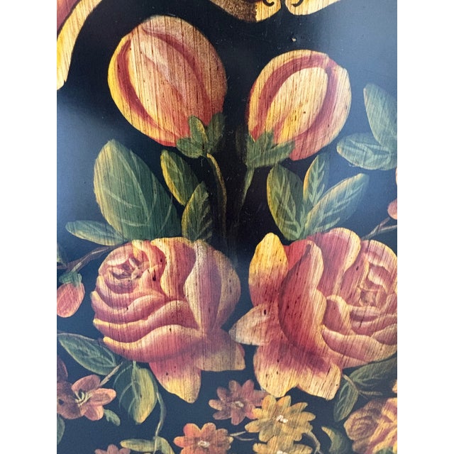 Art Deco 1980s Large Chinoiserie Fan Faux Paper Mache For Sale - Image 3 of 7