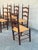 Mid 20th Century Set of 6 French Provincial Ladderback Dining Chairs With Rush Seats For Sale - Image 4 of 12