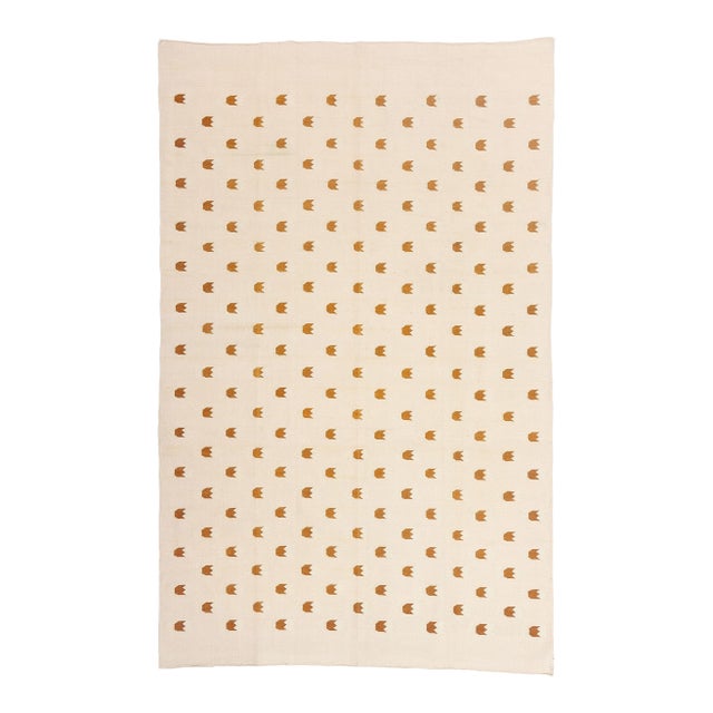 Vintage Indian Dhurrie Rug, 05'08 X 08'11 For Sale