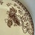 French Antique Sarreguemines “Royat” Brown Transferware Plate With Water Lilies For Sale - Image 3 of 5