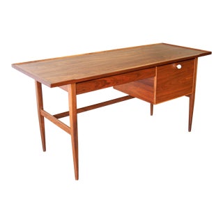 1950s Mid Century Modern Drexel Declaration Kipp Stewart Walnut Writing Desk For Sale
