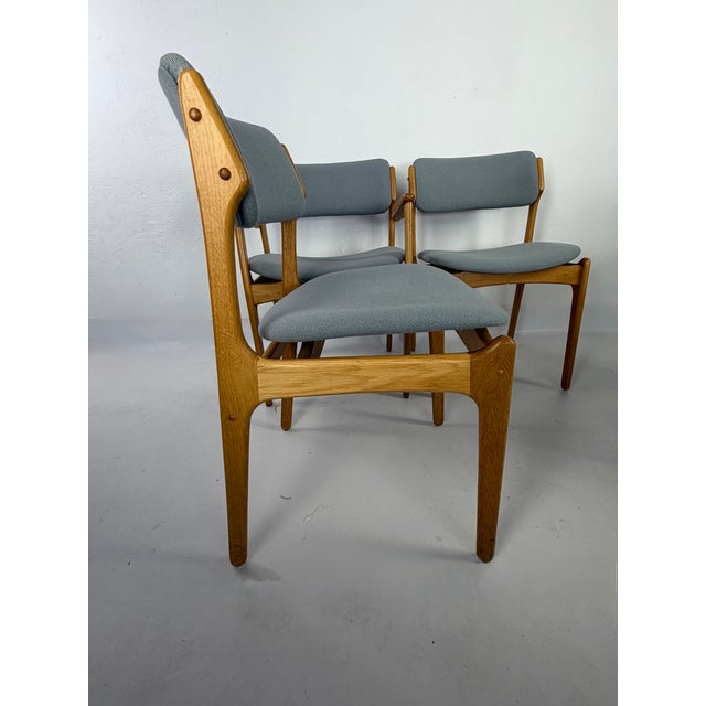 Vintage Danish Oak Chairs by Erik Buch for Oddense Maskinsnedkeri, 1960s, Set of 5 For Sale - Image 9 of 11