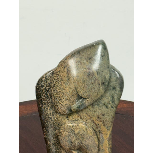 Late 20th Century Sam Shadrack African Hand-Carved Stone Mother + Child Sculpture For Sale - Image 5 of 12