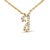 Embrace the elegance of personalization with this stunning 10K Yellow gold pendant, delicately crafted into a flowing...