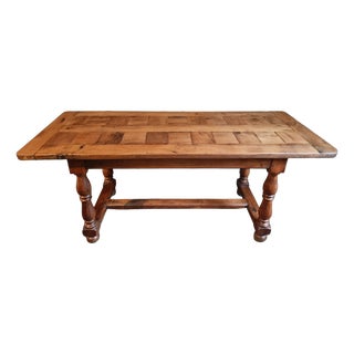 Vintage French Oak Dining Table, 1950-1970 For Sale