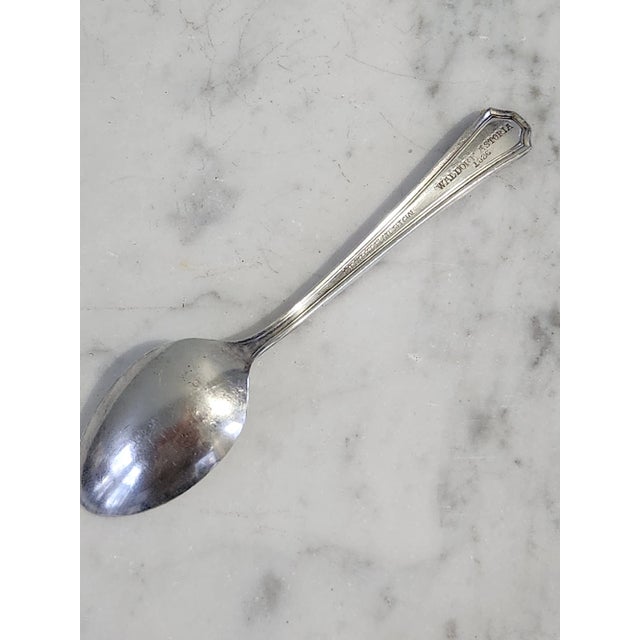 1920s Waldorf Astoria Nyc Monogramed Tea Spoon, Condiment Spoon For Sale - Image 9 of 11