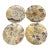Late 20th Century Japanese Floral Chinoiserie Style Glass Plates With Gold Rims and Scalloped Edges - Set of 4 For Sale