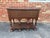 Wood Antique William & Mary Walnut and Burl Walnut Veneer Lowboy Console Table For Sale - Image 7 of 18