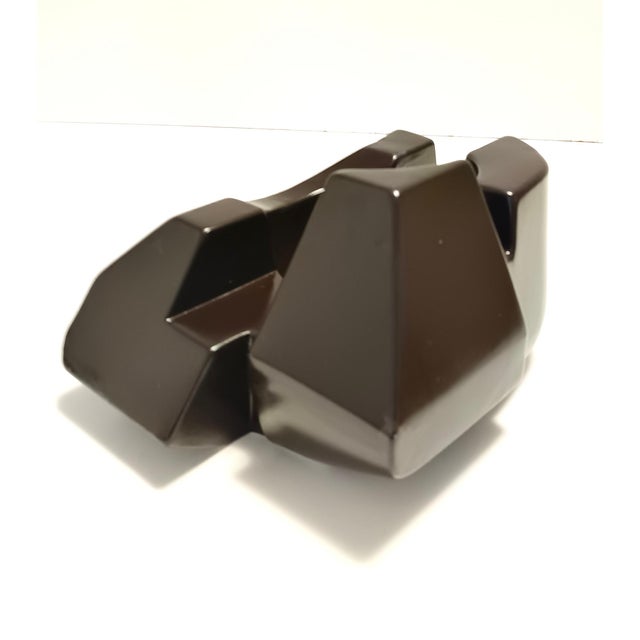 Brown Glazed Ceramic Trinket Bowl, Italy, 1970s For Sale - Image 13 of 18