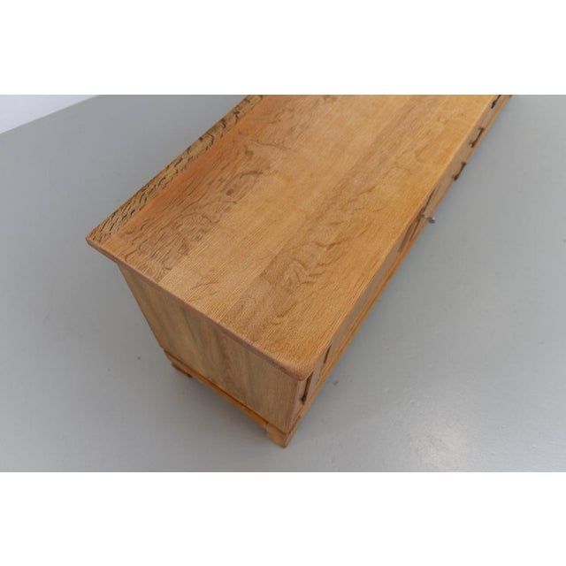 Mid-Century Farmhouse Danish Oak Sideboard by Henning Kjærnulf for EG, 1960s For Sale - Image 12 of 18