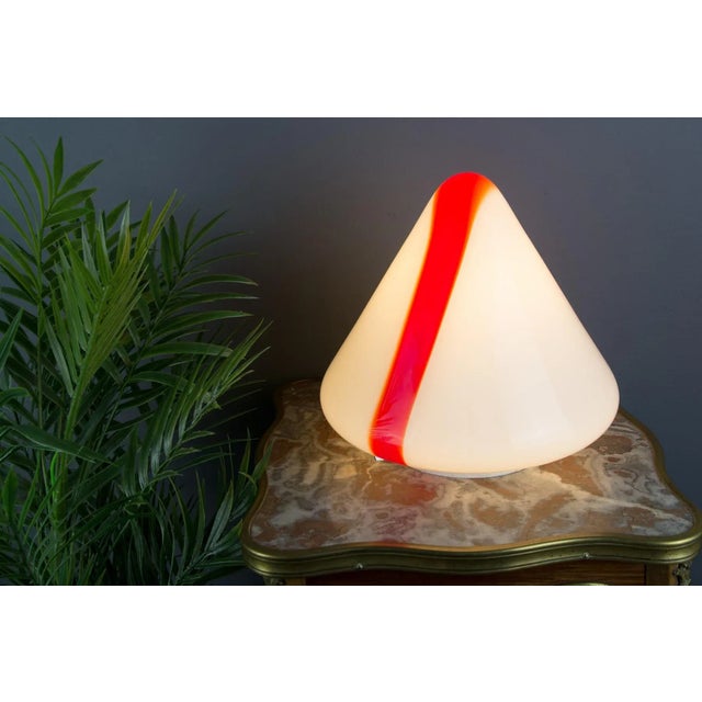 Red & White Murano Glass Ceiling Lamp by Renato Toso for Leucos, 1972 For Sale - Image 11 of 18