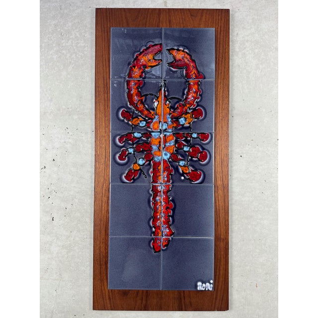 Vintage Ceramic Tile Panel, 1950s For Sale - Image 3 of 10