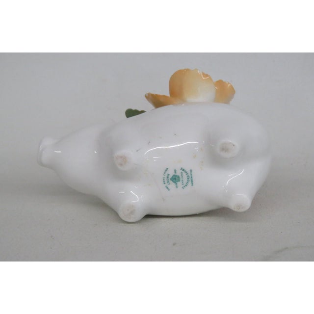 Crown Staffordshire England Fine Bone China Floral Pig Decorative Figurine 5158b For Sale - Image 10 of 18