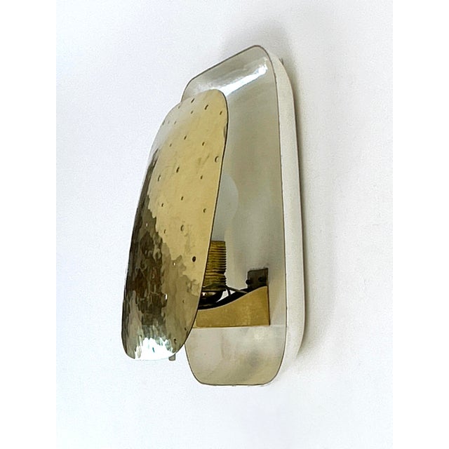 Mid-Century Modern Perforated Brass Sconce, Germany, 1960s For Sale - Image 13 of 18