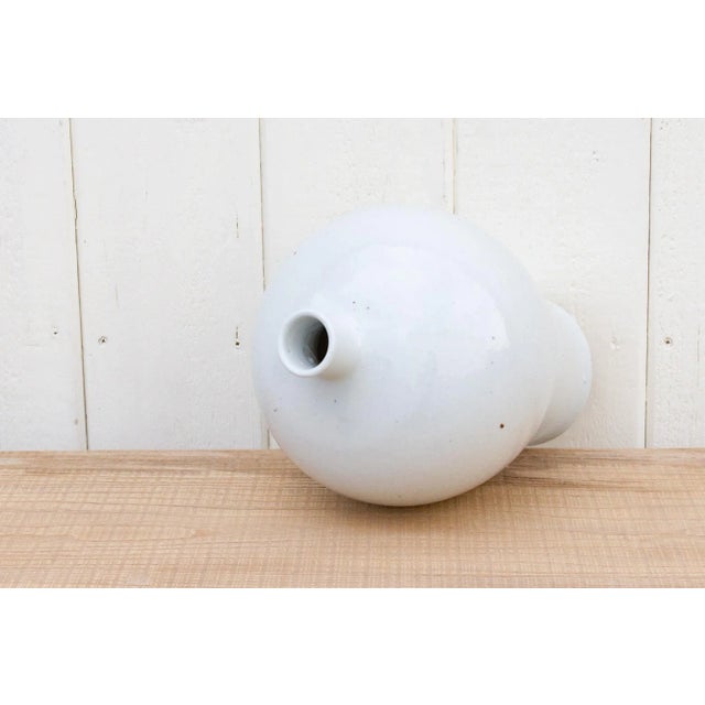 Elegant White Porcelain Jar For Sale - Image 4 of 8