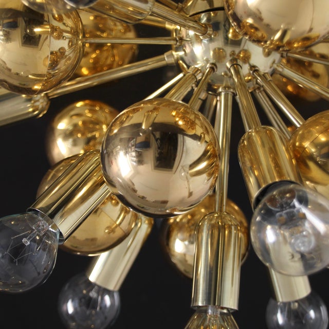 Mid-Century Modern German Atomic Ceiling Lamp in Brass by Dorothee Becker for Cosack, 1970s For Sale - Image 12 of 18