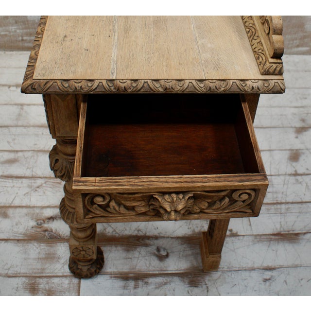 Antique Oak Hall Table, 1880 For Sale - Image 4 of 12