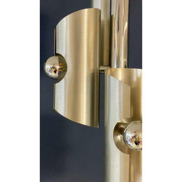 Silver Lamp with 4 Top Bulbs For Sale - Image 3 of 15