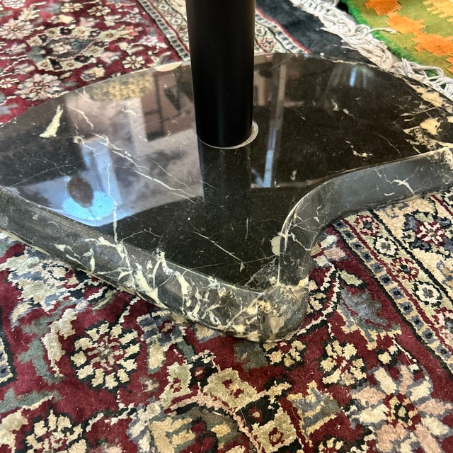 One of a Kind Palette Shaped Marble Pattern Resin Side Table For Sale In Miami - Image 6 of 12