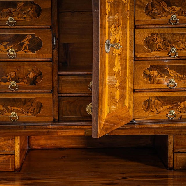 Brown Baroque Secretaire in Walnut For Sale - Image 8 of 11