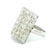 Vintage 4 Carat Diamond 18k White Gold Wide Bombe Cocktail Ring, Size 6.75 For Sale - Image 9 of 12