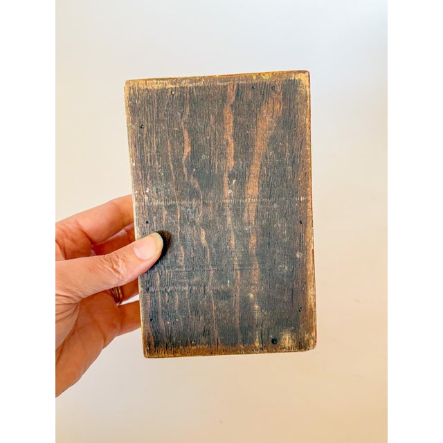 Vintage Gilt Wood and Eglomise Velvet Lined Box For Sale - Image 11 of 12