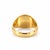 Vintage 14k Yellow Gold Dome Evil Eye Diamond Ring, Size 7.25 For Sale - Image 4 of 5