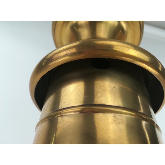 Gold Brass Maritim Ship Ceiling Lamp, 1890s For Sale - Image 8 of 10