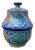 Blue & Orange Moorish Ceramic Box For Sale