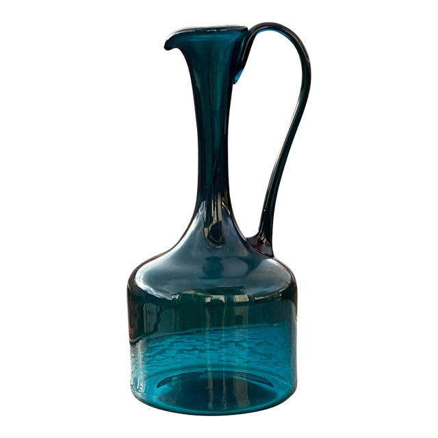 1960s Teal Empoli Ewer/Pitcher For Sale