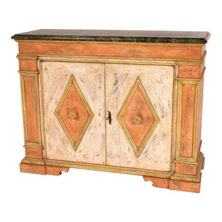 Italian Baroque Style Painted Credenza For Sale