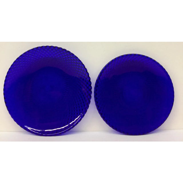 Vintage Colbalt Diamond Back Plates - a Pair For Sale - Image 11 of 11