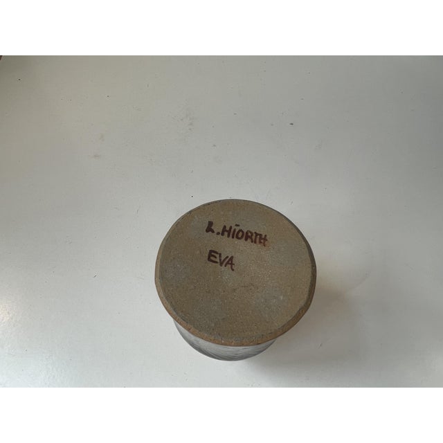 Danish Modern Ceramic Vase by Eva Sjögren for L. Hjorth, 1960s For Sale - Image 4 of 8