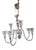 Chandelier in Chrome Metal and Thick Glass, 1960s For Sale