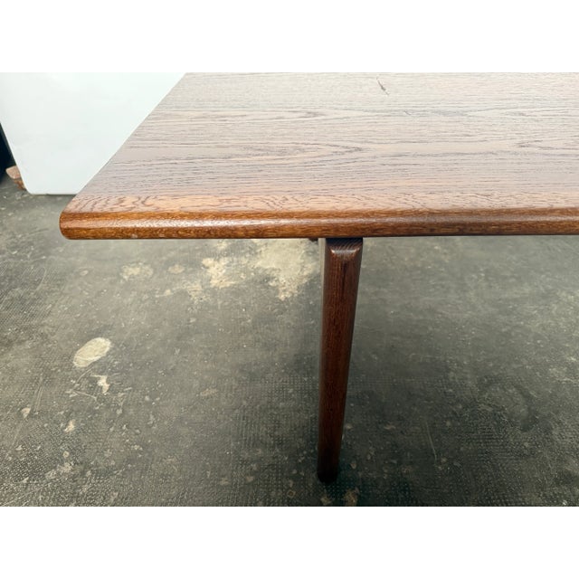 Mid-Century Modern Oak and Teak Coffee Table attributed to Hans J. Wegner, 1960s For Sale - Image 3 of 7
