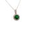 Traditional Natural Emerald Diamond Pendant Necklace 18" 14k W Gold 1.90 TCW Certified For Sale - Image 3 of 15