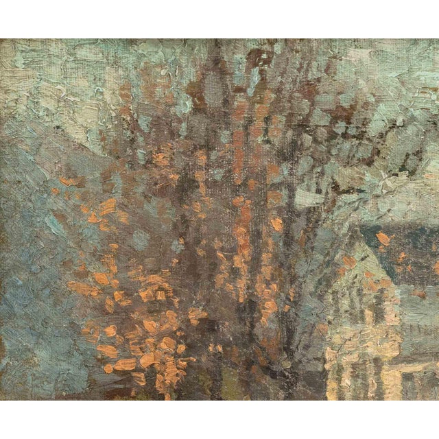 Modern Mary Meyer Autumn Landscape Oil on Canvas Panel For Sale - Image 3 of 6