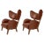 Set of Brown Leather Smoked Oak My Own Chair Lounge Chairs by Lassen For Sale - Image 10 of 10