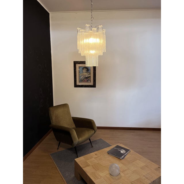 Murano Glass Tube Chandelier, 1990s For Sale - Image 16 of 18