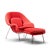 Knoll Eero Saarinen for Knoll Mid Century Medium Womb Chairs - Pair With Ottoman For Sale - Image 4 of 13