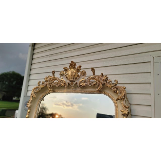 1960s French Style Provincial Rococo Style Full Length Floor Mirror For Sale In New York - Image 6 of 9