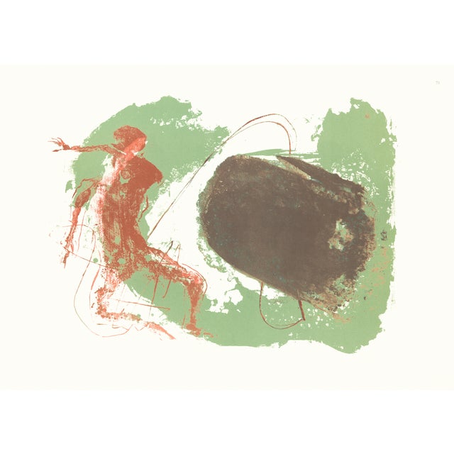 1968 "Moby Dick" Lithograph by Benton Spruance "Man Against Monster" For Sale