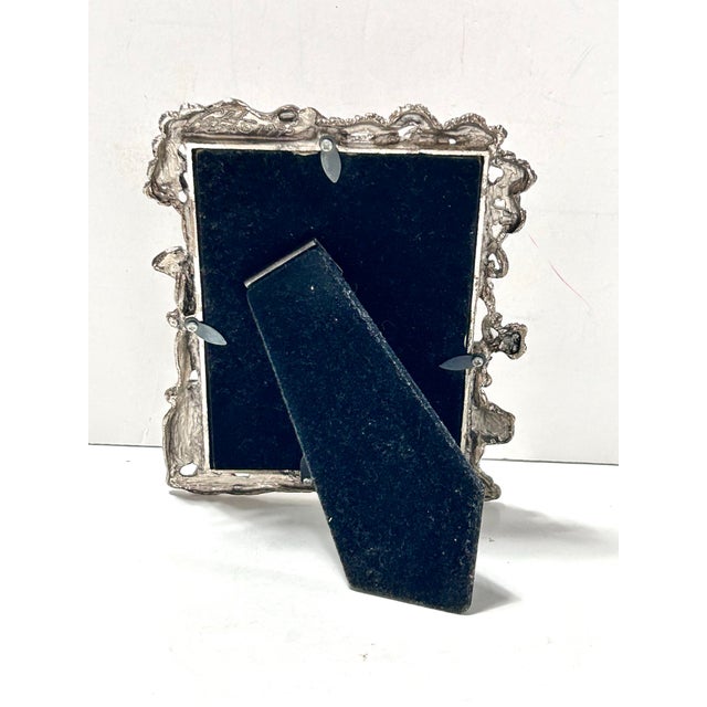 Silver Arthur Court Safari Elephant Picture Frame 1995 Signed Pewter Wildlife Frame For Sale - Image 8 of 9
