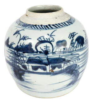 Antique Chinese Export Porcelain Ginger Jar