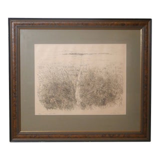 Vintage Herbert Fink - "Footpath" Limited Edition Etching (#133/210) (1965) (American) For Sale