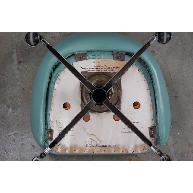 MidCentury Vinyl Rolling Swivel Dining Chairs Set of 6 Chairish