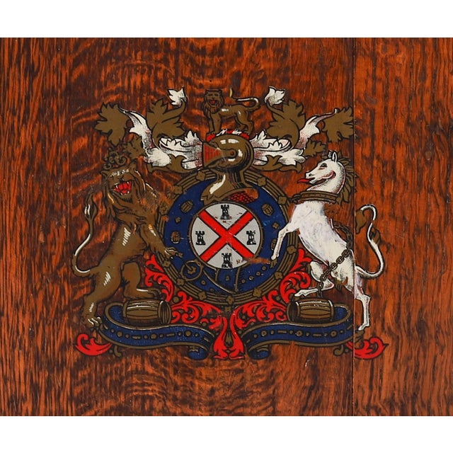 Gold Antique Oval Brass-Bound Barrel Umbrella and Stick Stand, 1810s For Sale - Image 8 of 16