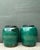 Vintage Green Glazed Earthenware Vessels - A Pair For Sale - Image 4 of 18