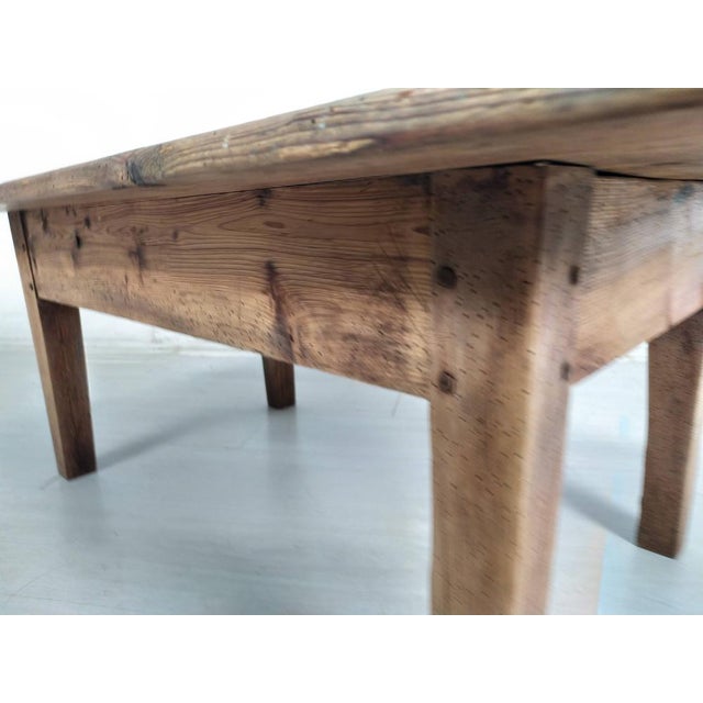 Vintage Fir Farm Table For Sale - Image 12 of 18