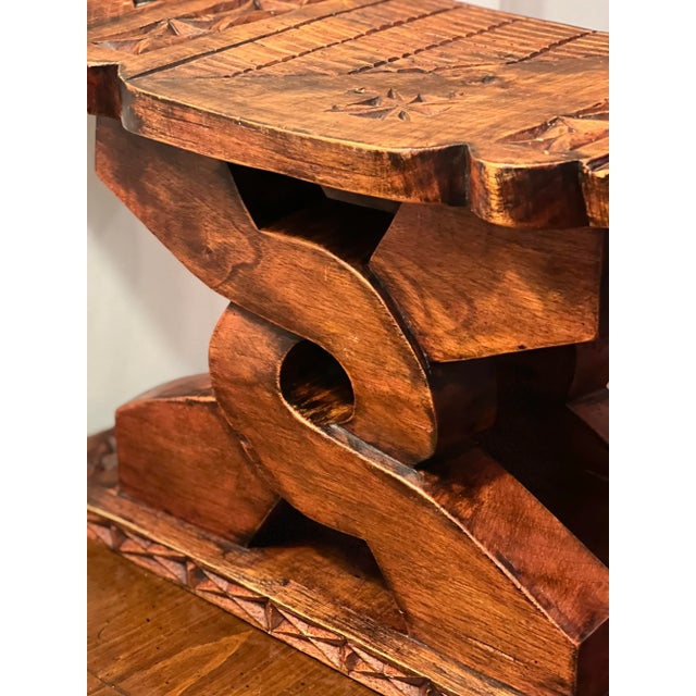 1950s Vintage Ghanaian Ashanti ‘Wisdom Knot’ Stool For Sale - Image 4 of 13